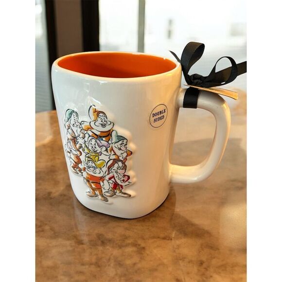 Rae Dunn Disney Snow White Seven Dwarfs Whistle While You Work Mug Dopey Grumpy - Picture 2 of 9